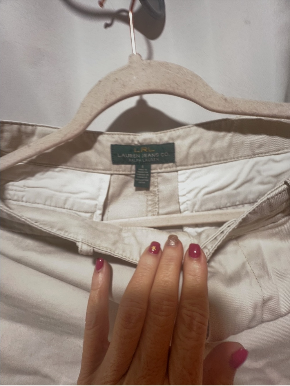 Lauren Ralph Lauren Light Tan Chino Bermuda Shorts Size 8 Women’s Classic Cotton - Picture 4 of 4